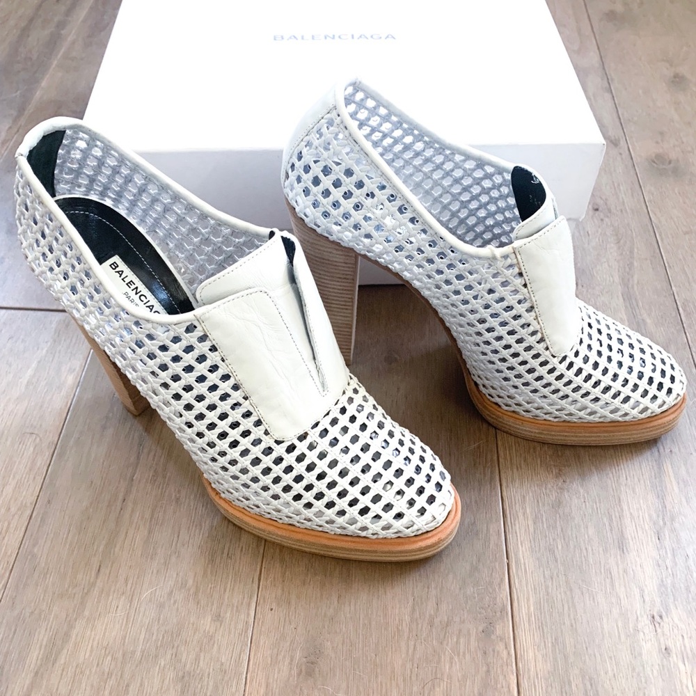 BNIB - Balenciaga White Booties 38 (fits like 7.5)
